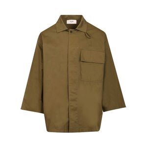 Celine Men Oversized Shirt In Cotton And Linen Twill